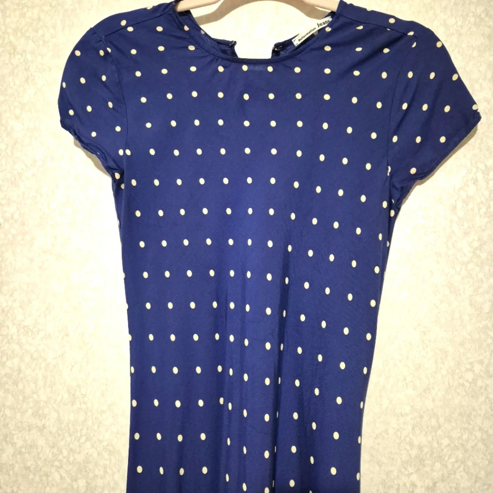 Reformation Blue Maxi Dress with Puff Cap Sleeves..SIZE:XS - Picture 6 of 16